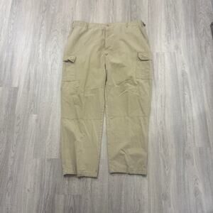 Vintage Military Army Cargo Pants Men's XL Long Tan Paratrooper Utility 80s